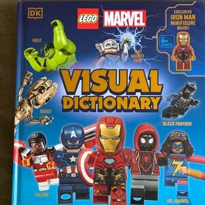 Hardcover MARVEL VISUAL Dictionary With Exclusive Iron Man Minifigure NEW